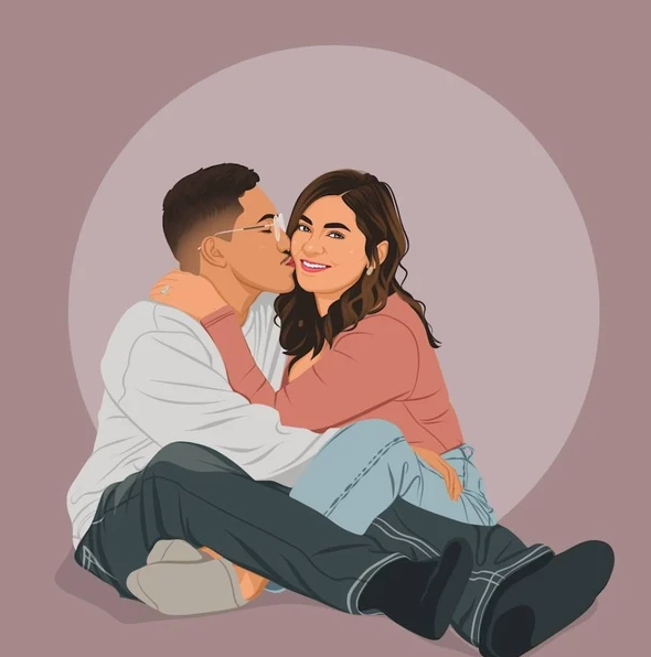 [EMAIL] Realistic Personalized Couple/Friends Portrait (Max 2)